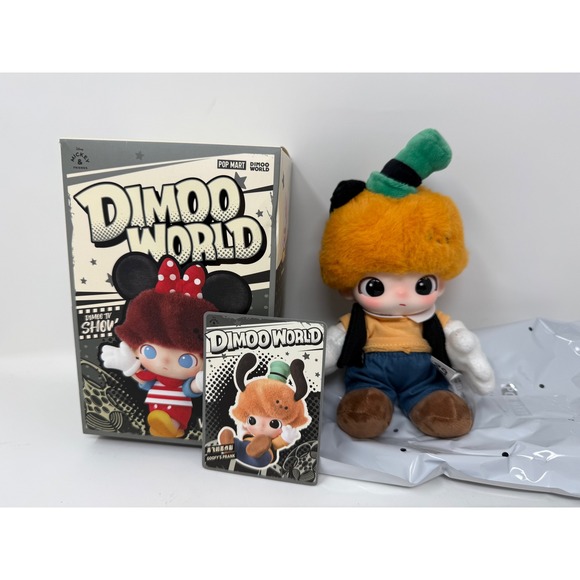 POP MART Other - POP MART DIMOO WORLD Disney‎ Mickey Friends Goofy Plush Toy Collectible WITH BOX